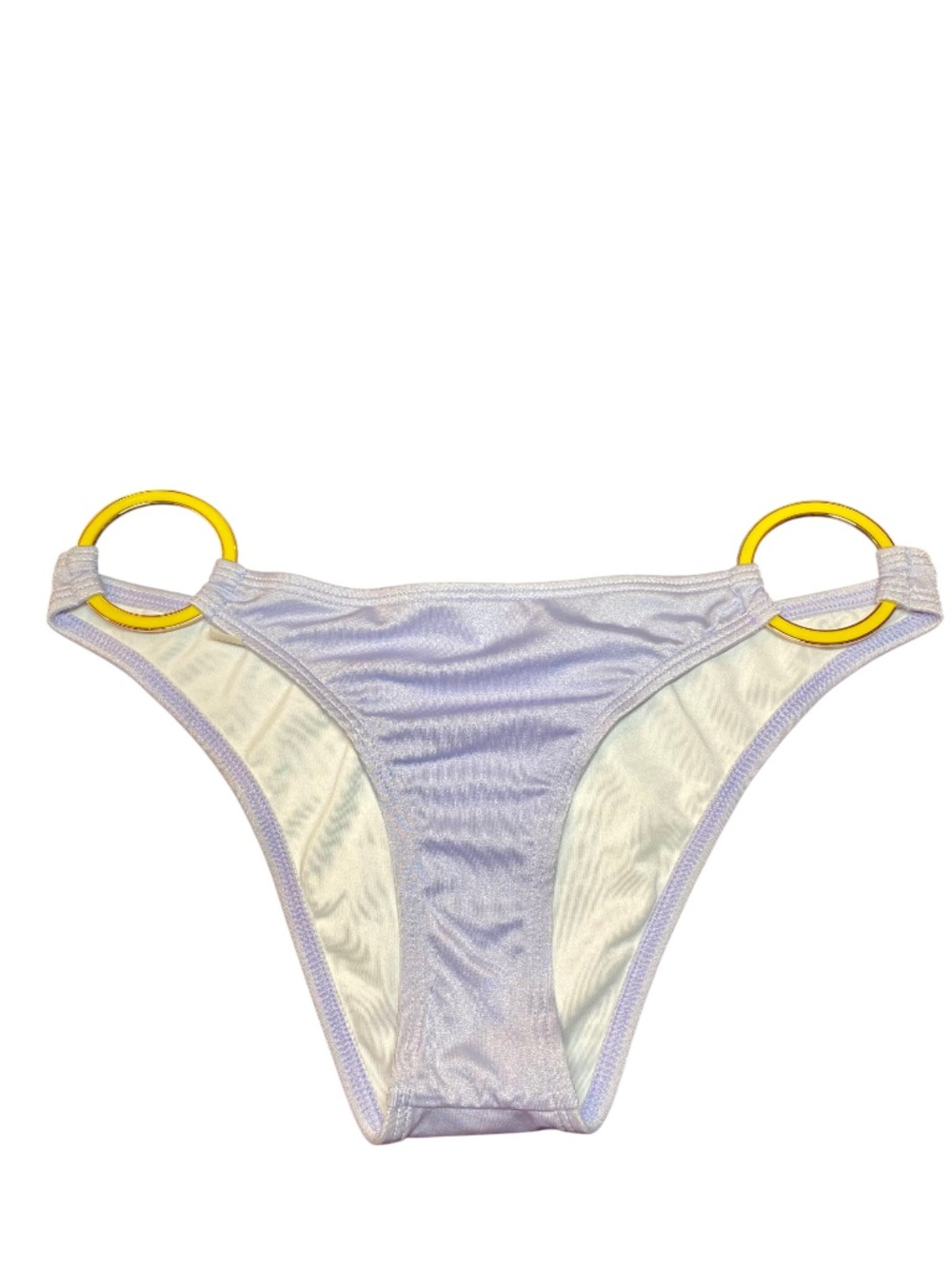 Victoria’s Secret Shimmer Lilac Bikini Bottom Gold Yellow O-Ring Size S / P